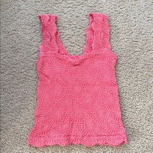 Free People Coral Textured Tank Top-Like NEW
